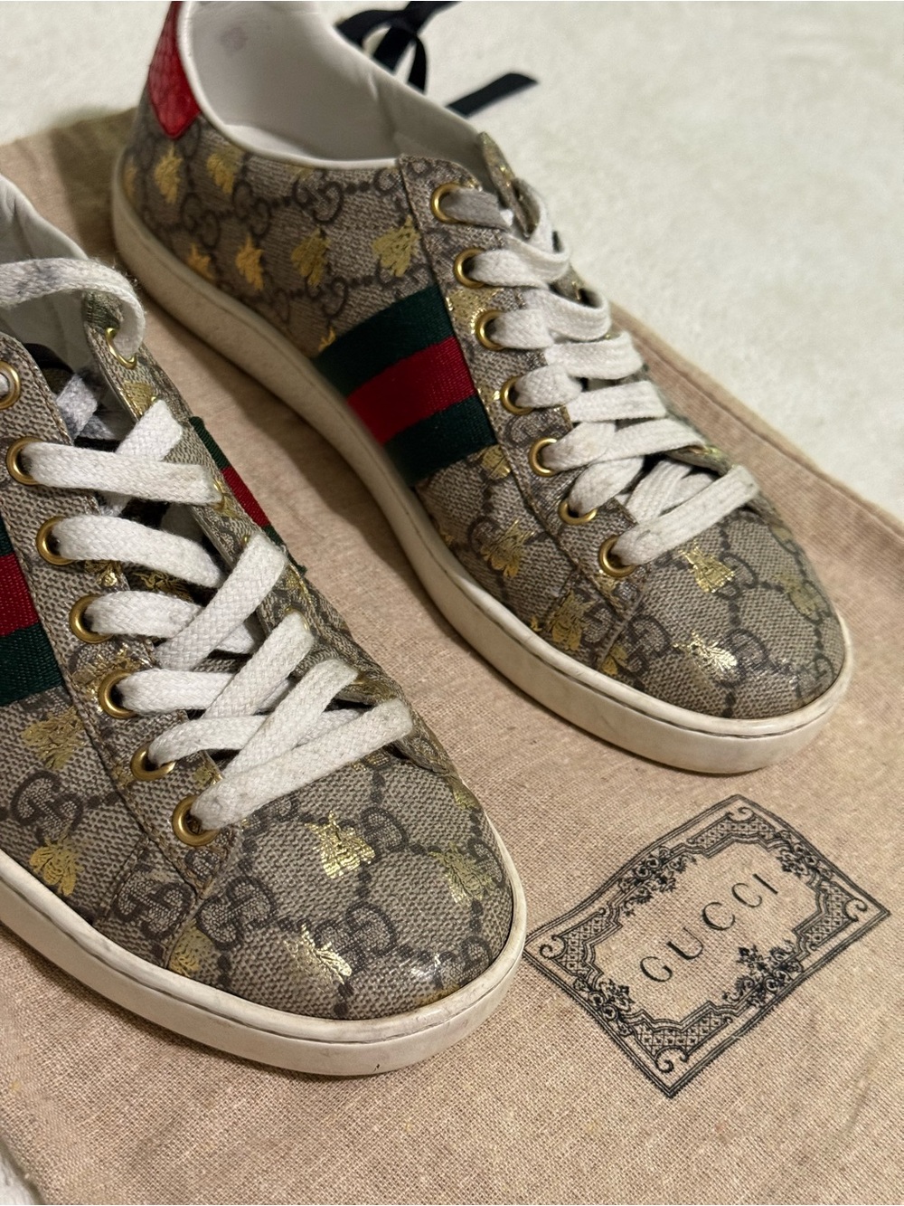 Gucci Ace Bee GG Supreme Shoes